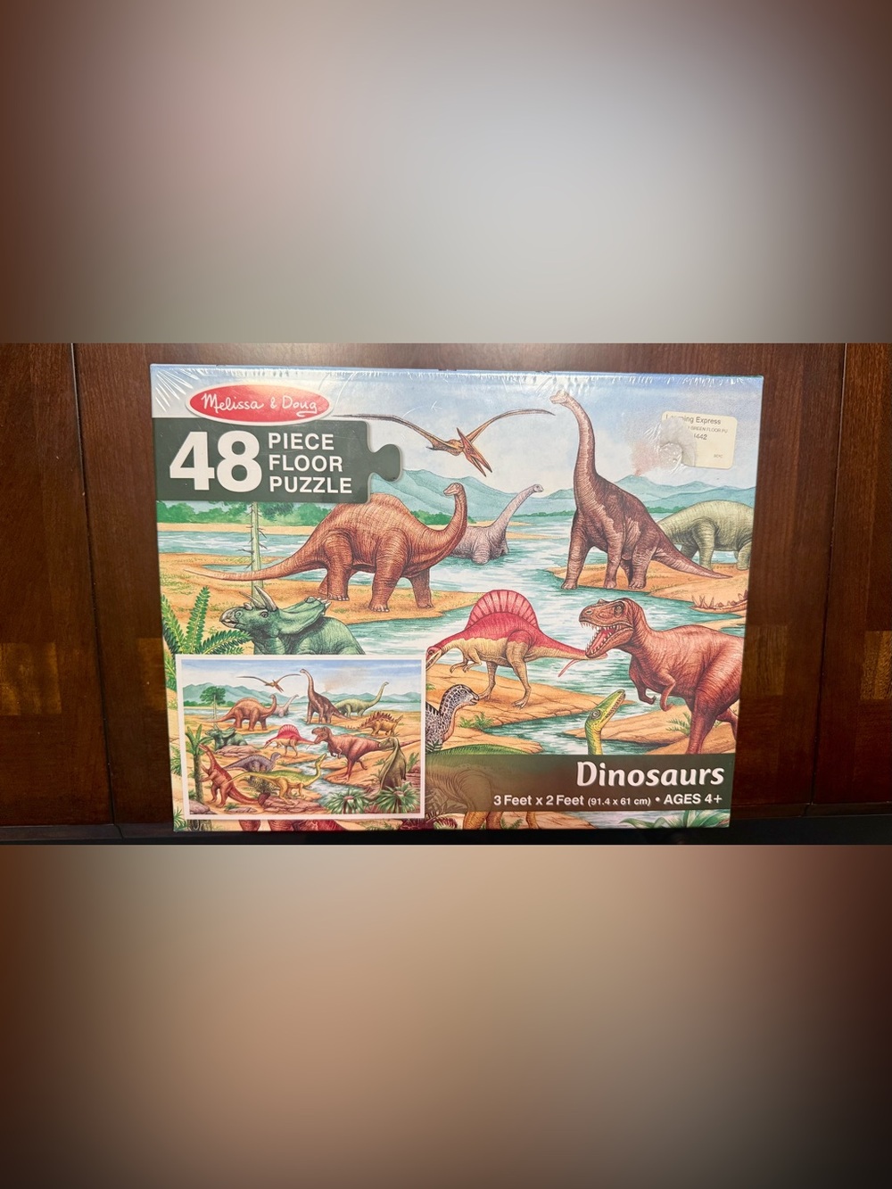 Melissa & Doug Dinosaurs Floor Puzzle - Brown, Green, Red
